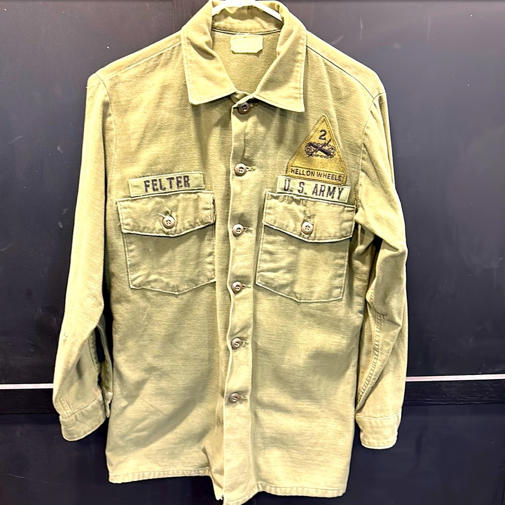 US military ARMY HELL ON WHEELS button up shirt